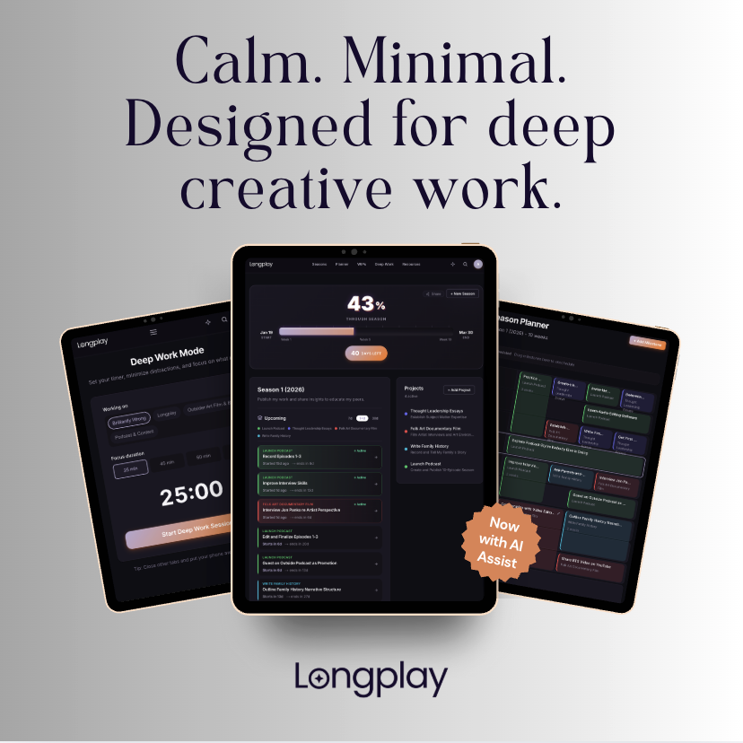 Introducing Longplay: A Platform for Your Creative Life
